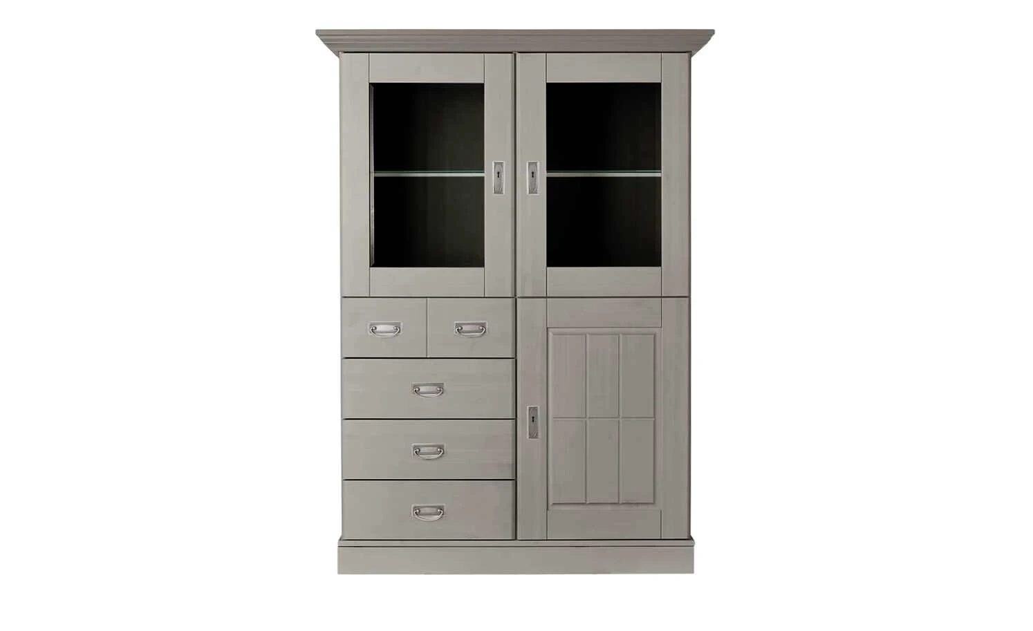 maison bleue Highboard Florian | Grau Türen mit Glaseinsatz 4 maison bleue Highboard Florian | Grau Türen mit Glaseinsatz – Bild 4