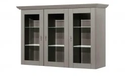maison bleue Vitrinenaufsatz für Sideboard Florian | Grau