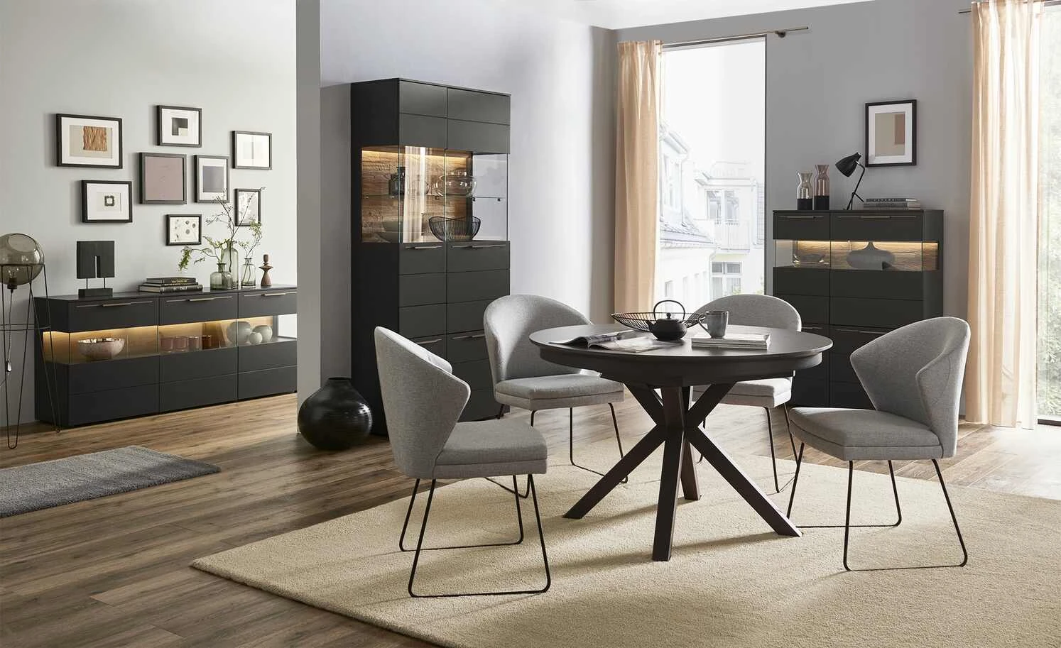 Berger & Rath Highboard Claro | Anthrazit 1 Berger & Rath Highboard Claro | Anthrazit