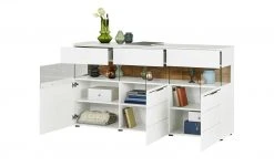 Berger & Rath Sideboard Claro | Weiß-Creme Sichtbare Rückwand: Wildeiche gesandstrahlt -Komm Store 12238660 4 202103042233