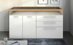 Gallery M Sideboard Arrive | Weiß / Eiche Ausrichtung links