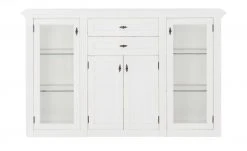 maison bleue Highboard Petit Chalet | Weiß mit Glastüren -Komm Store 12239108 10 202206232232