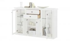 maison bleue Highboard Petit Chalet | Weiß mit Glastüren -Komm Store 12239108 11 202206232232