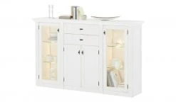 maison bleue Highboard Petit Chalet | Weiß mit Glastüren -Komm Store 12239108 14 202206232232