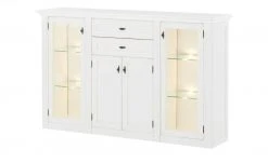 maison bleue Highboard Petit Chalet | Weiß mit Glastüren -Komm Store 12239108 15 202206232232