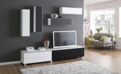 Lowboard Soundbase S | Weiß / Schwarz