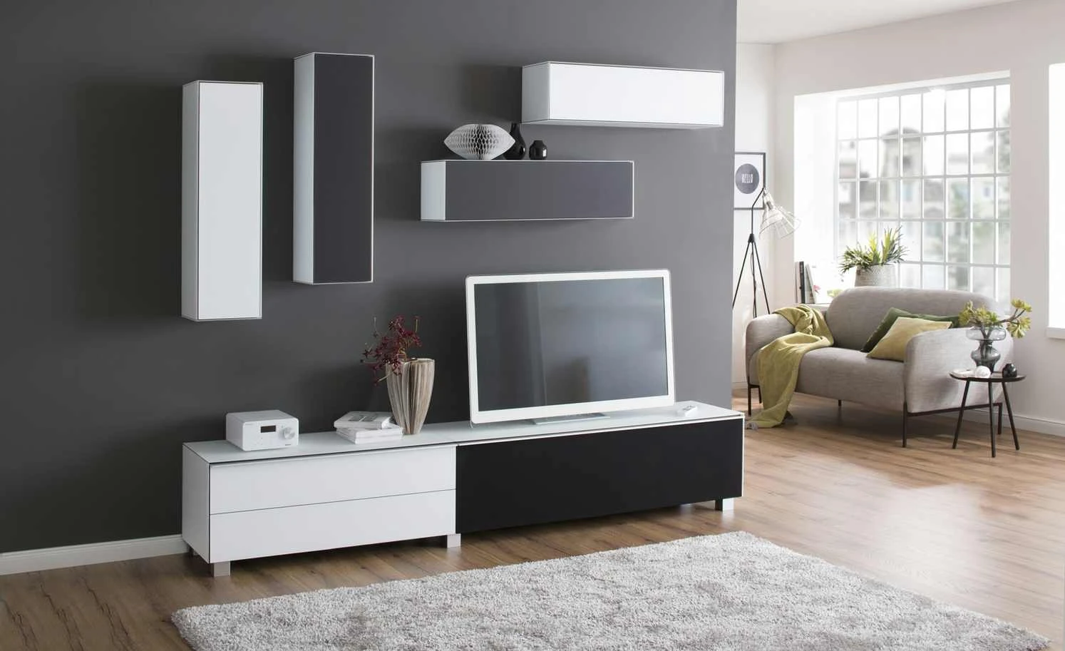 Lowboard Soundbase L | Schwarz 1 Lowboard Soundbase L | Schwarz