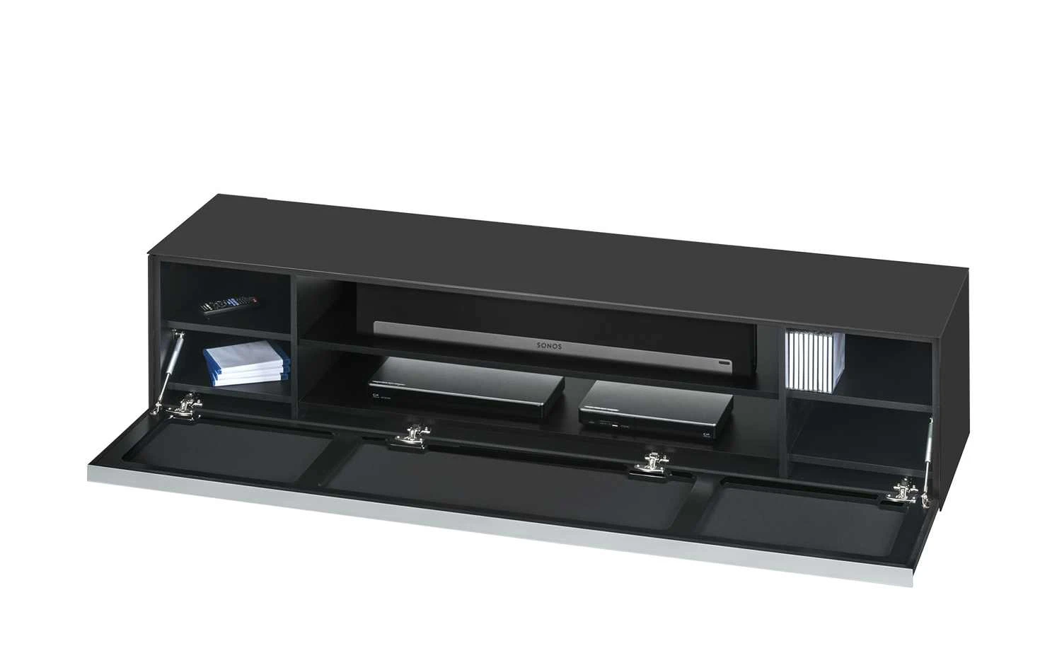 Lowboard Soundbase L | Schwarz 4 Lowboard Soundbase L | Schwarz – Bild 4