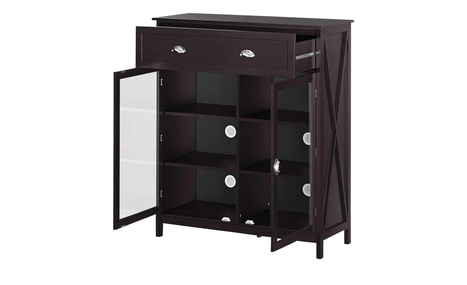 Wäscheschrank Mosi | Schwarzbraun 4 Wäscheschrank Mosi | Schwarzbraun – Bild 4