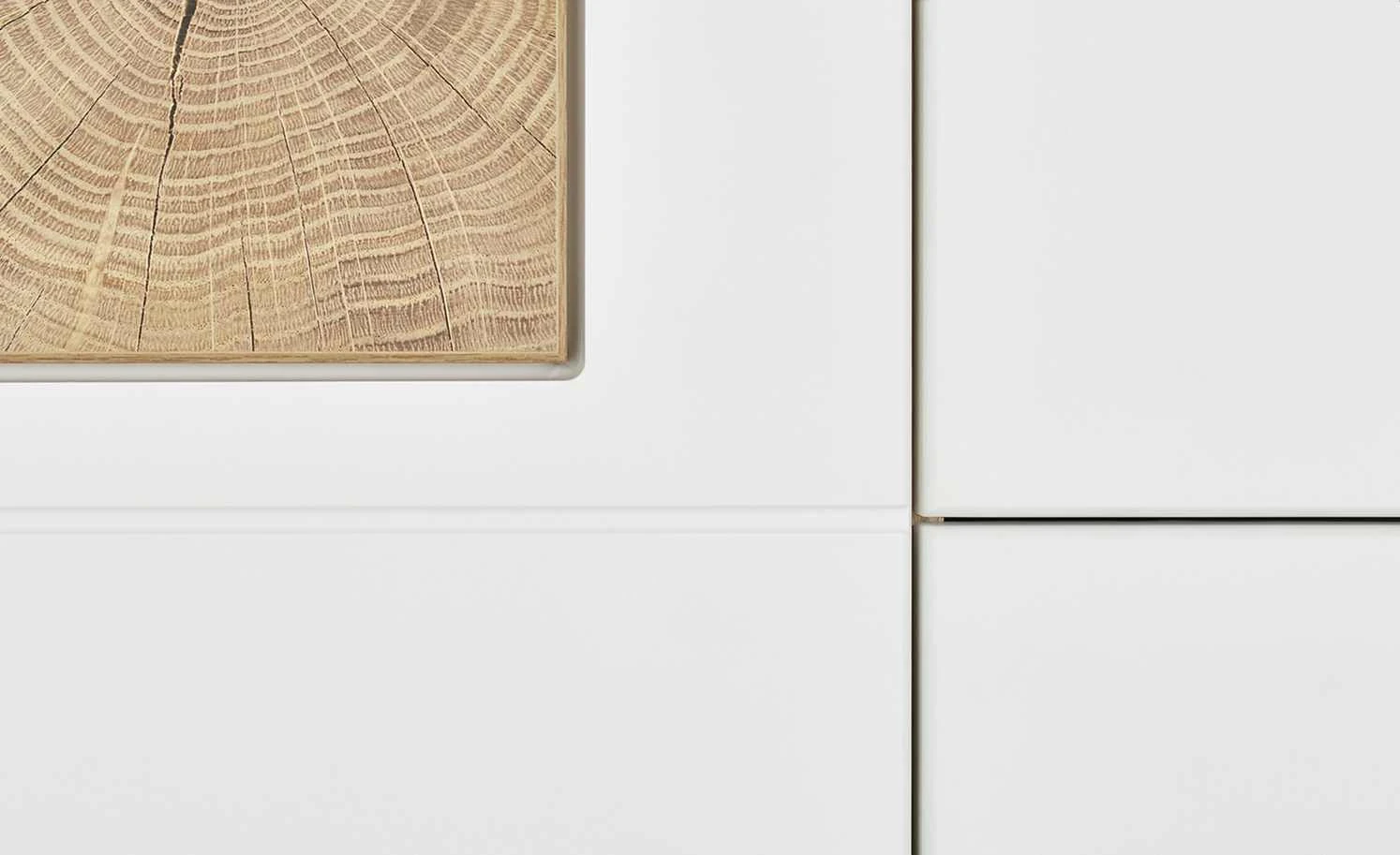 Kommode Cortina | 140|cm Weiß / Hirnholz (Nachbildung) 4 Kommode Cortina | 140|cm Weiß / Hirnholz (Nachbildung) – Bild 4