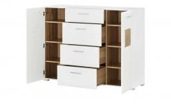 Kommode Cortina | 140|cm Weiß / Hirnholz (Nachbildung) 14 Kommode Cortina | 140|cm Weiß / Hirnholz (Nachbildung) -Komm Store 12347838 6 201811271536