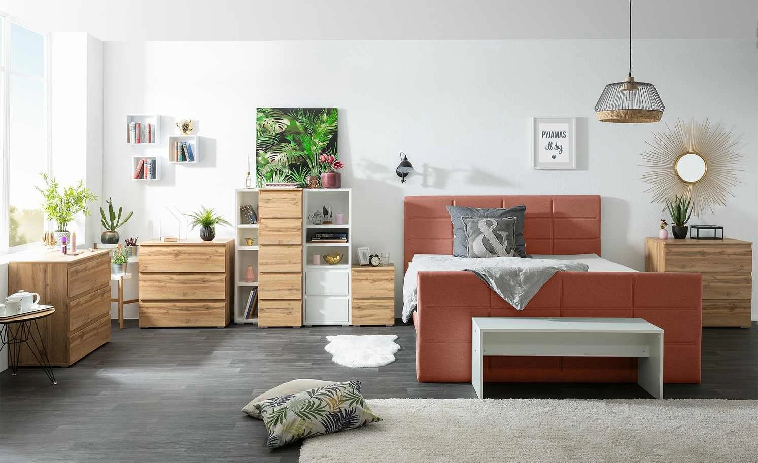 Kommode Tarent | Honigeiche (Nachbildung) / Weiß Ausführung IV 2 Kommode Tarent | Honigeiche (Nachbildung) / Weiß Ausführung IV – Bild 2