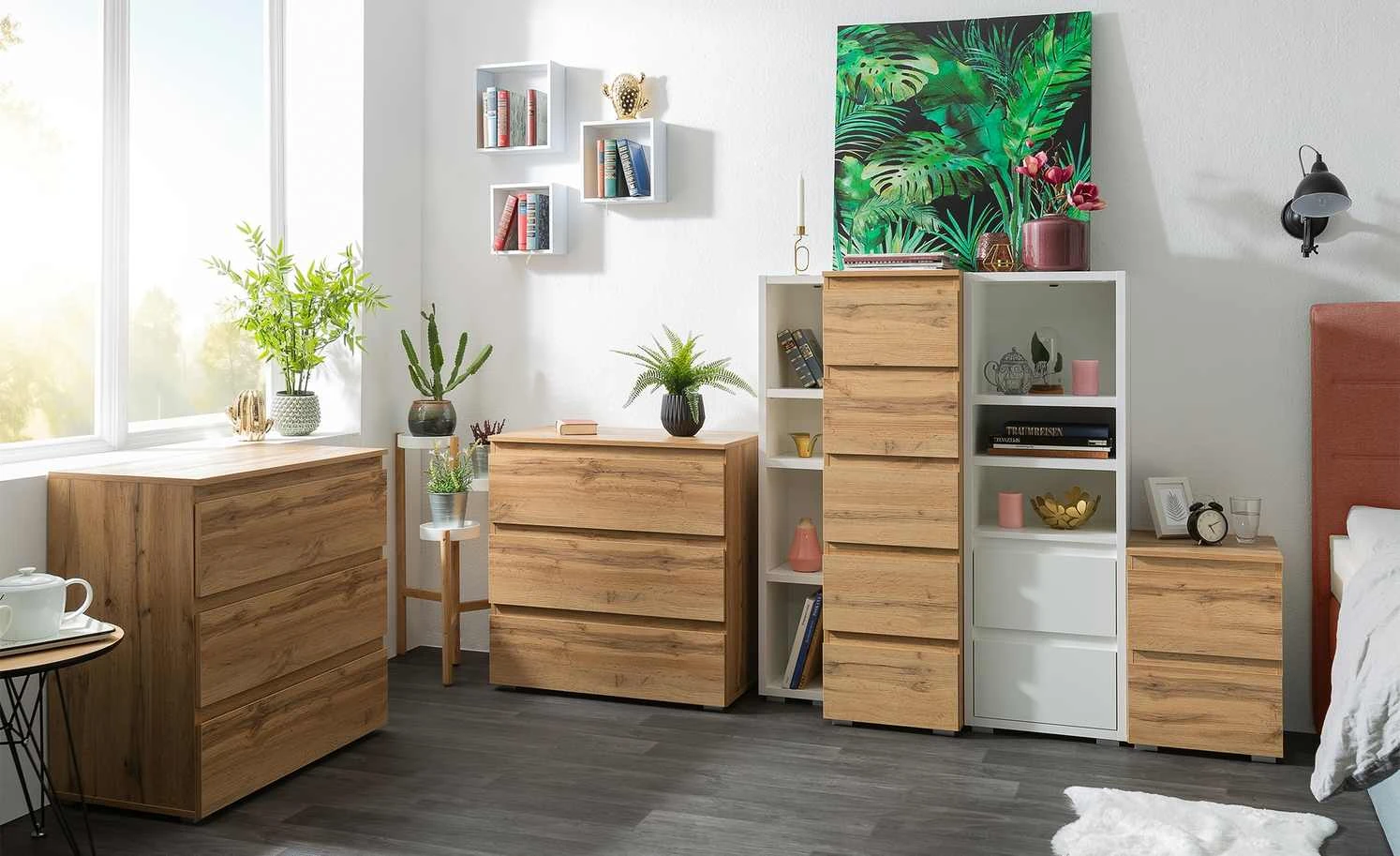 Kommode Tarent | Honigeiche (Nachbildung) / Weiß Ausführung IV 1 Kommode Tarent | Honigeiche (Nachbildung) / Weiß Ausführung IV