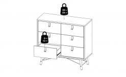 Kommode Rye | Weiß 102|cm -Komm Store 13100448 4 202110281301