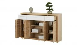 smart Highboard Oslo | Kernbuche (Nachbildung) / Kernbuche / Weiß -Komm Store 13203086 10 202006180919