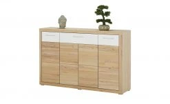 smart Highboard Oslo | Kernbuche (Nachbildung) / Kernbuche / Weiß -Komm Store 13203086 13 202102022238