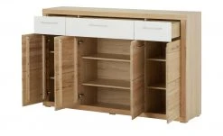 smart Highboard Oslo | Kernbuche (Nachbildung) / Kernbuche / Weiß -Komm Store 13203086 9 202006180919