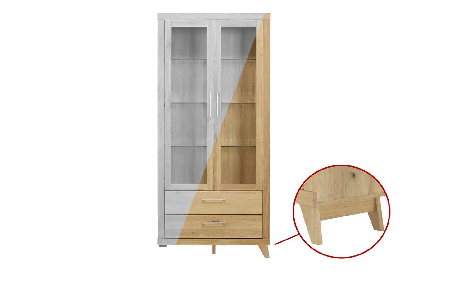 smart Vitrine Oslo | Wildeiche (Nachbildung) / Wildeiche 3 smart Vitrine Oslo | Wildeiche (Nachbildung) / Wildeiche – Bild 3