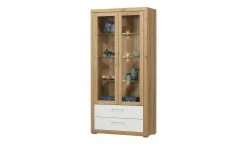 smart Vitrine Oslo | Wildeiche (Nachbildung) / Wildeiche / Weiß -Komm Store 13203100 13 202102022238