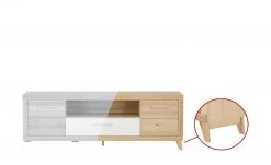 smart Lowboard Oslo | Kernbuche (Nachbildung) / Kernbuche / Weiß