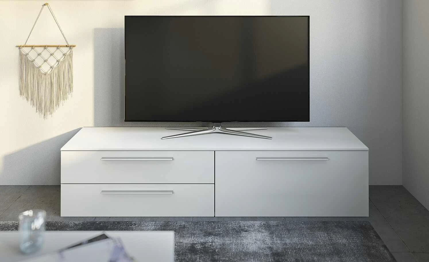 Gallery M TV-Lowboard Arrive | Weiß Ausrichtung rechts 1 Gallery M TV-Lowboard Arrive | Weiß Ausrichtung rechts