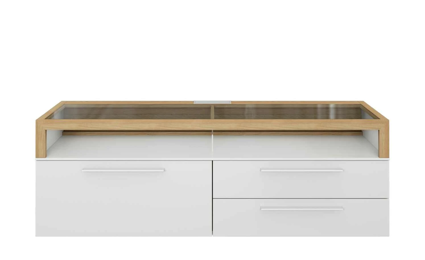 Gallery M TV-Lowboard Arrive | Weiß / Eiche Ausrichtung links 3 Gallery M TV-Lowboard Arrive | Weiß / Eiche Ausrichtung links – Bild 3