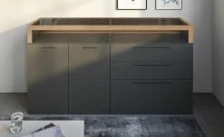 Gallery M Sideboard Arrive | Grau / Eiche Ausrichtung links