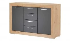 Sideboard Fiesta | Asteiche (Nachbildung) / Grau
