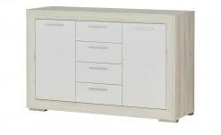 Sideboard Fiesta | Eiche hell (Nachbildung) / Weiß