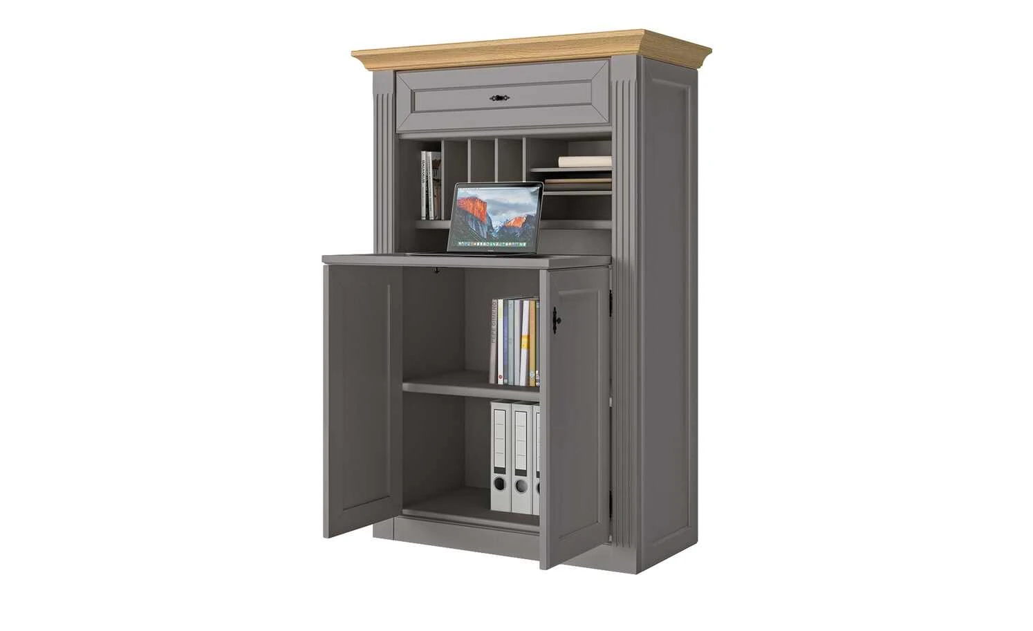 maison bleue Sekretär Petit Chalet | Graphitgrau / Asteiche 6 maison bleue Sekretär Petit Chalet | Graphitgrau / Asteiche – Bild 6