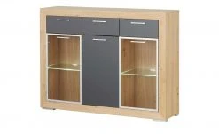 Highboard Fiesta | Asteiche (Nachbildung) / Grau -Komm Store 13206544 3 202206222231