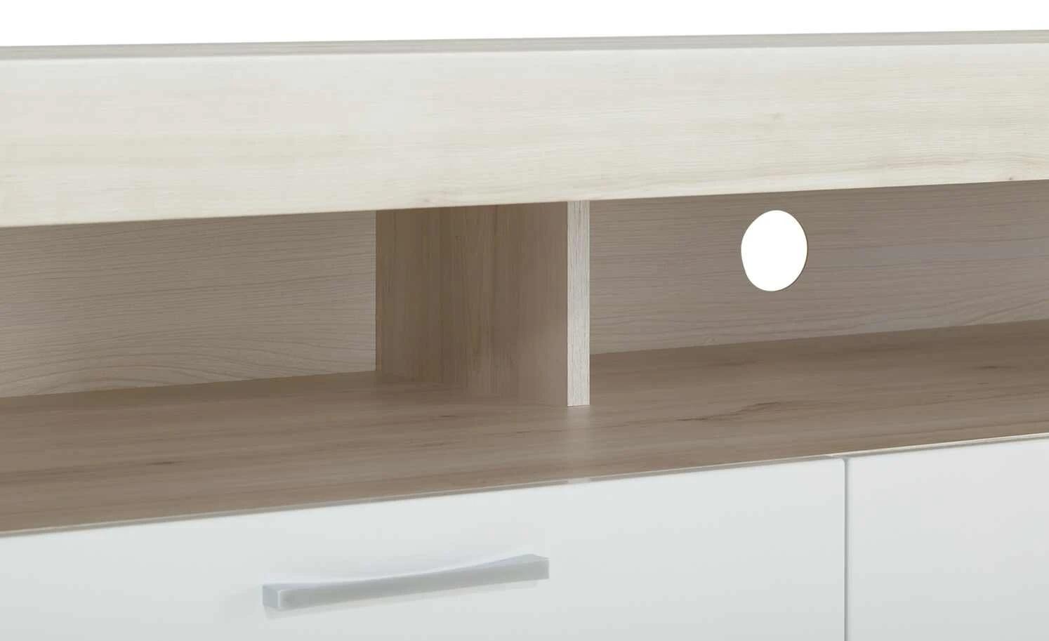 Lowboard Fiesta | Eiche hell (Nachbildung) / Weiß 4 Lowboard Fiesta | Eiche hell (Nachbildung) / Weiß – Bild 4