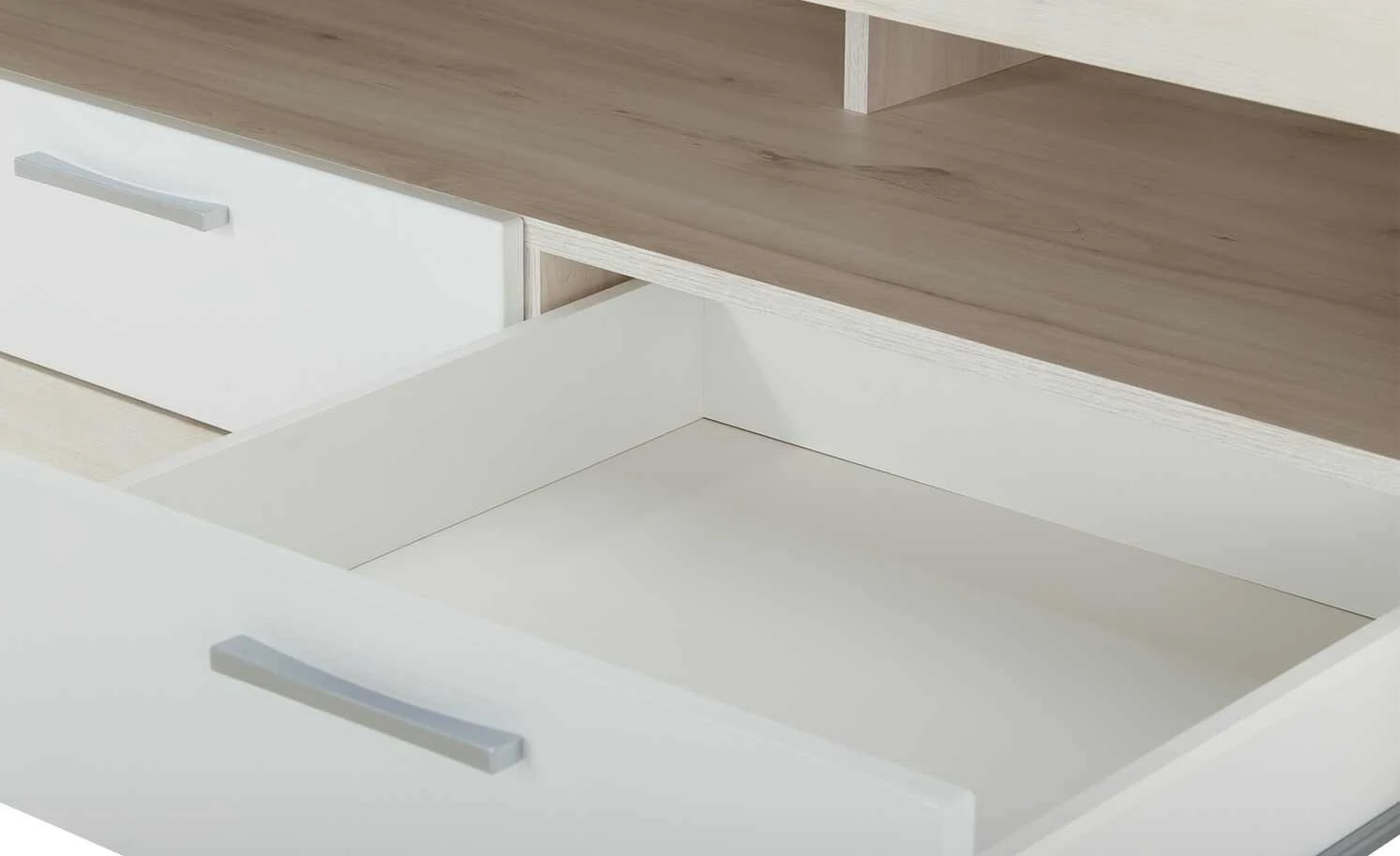 Lowboard Fiesta | Eiche hell (Nachbildung) / Weiß 5 Lowboard Fiesta | Eiche hell (Nachbildung) / Weiß – Bild 5