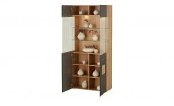 Vitrine Cortina | Schwarz / Eiche Altholz (Nachbildung) -Komm Store 13207049 17 202206231234