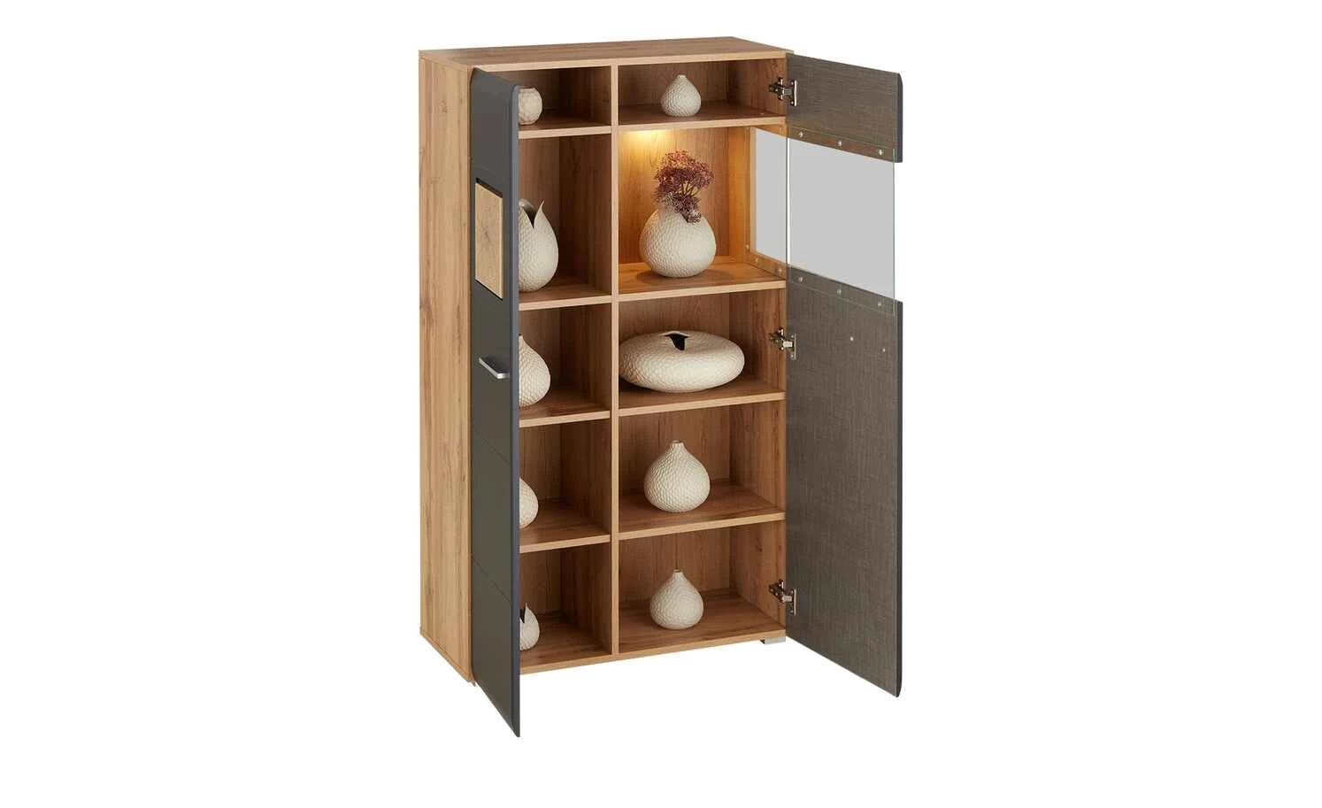 Vitrine Cortina | Schwarz / Eiche Altholz (Nachbildung) 19 Vitrine Cortina | Schwarz / Eiche Altholz (Nachbildung) – Bild 19