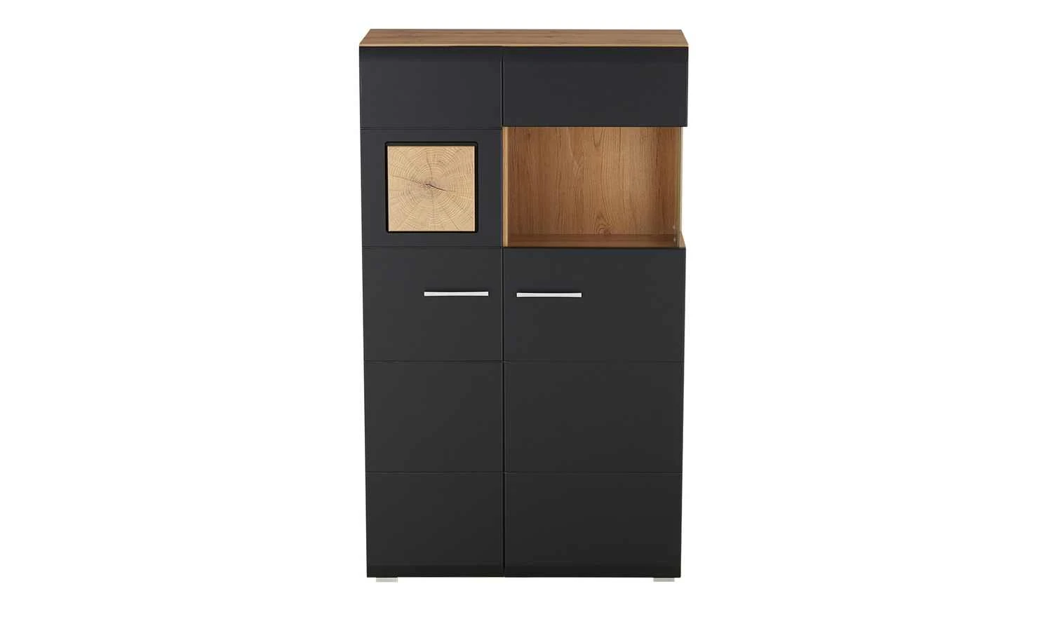 Vitrine Cortina | Schwarz / Eiche Altholz (Nachbildung) 22 Vitrine Cortina | Schwarz / Eiche Altholz (Nachbildung) – Bild 22
