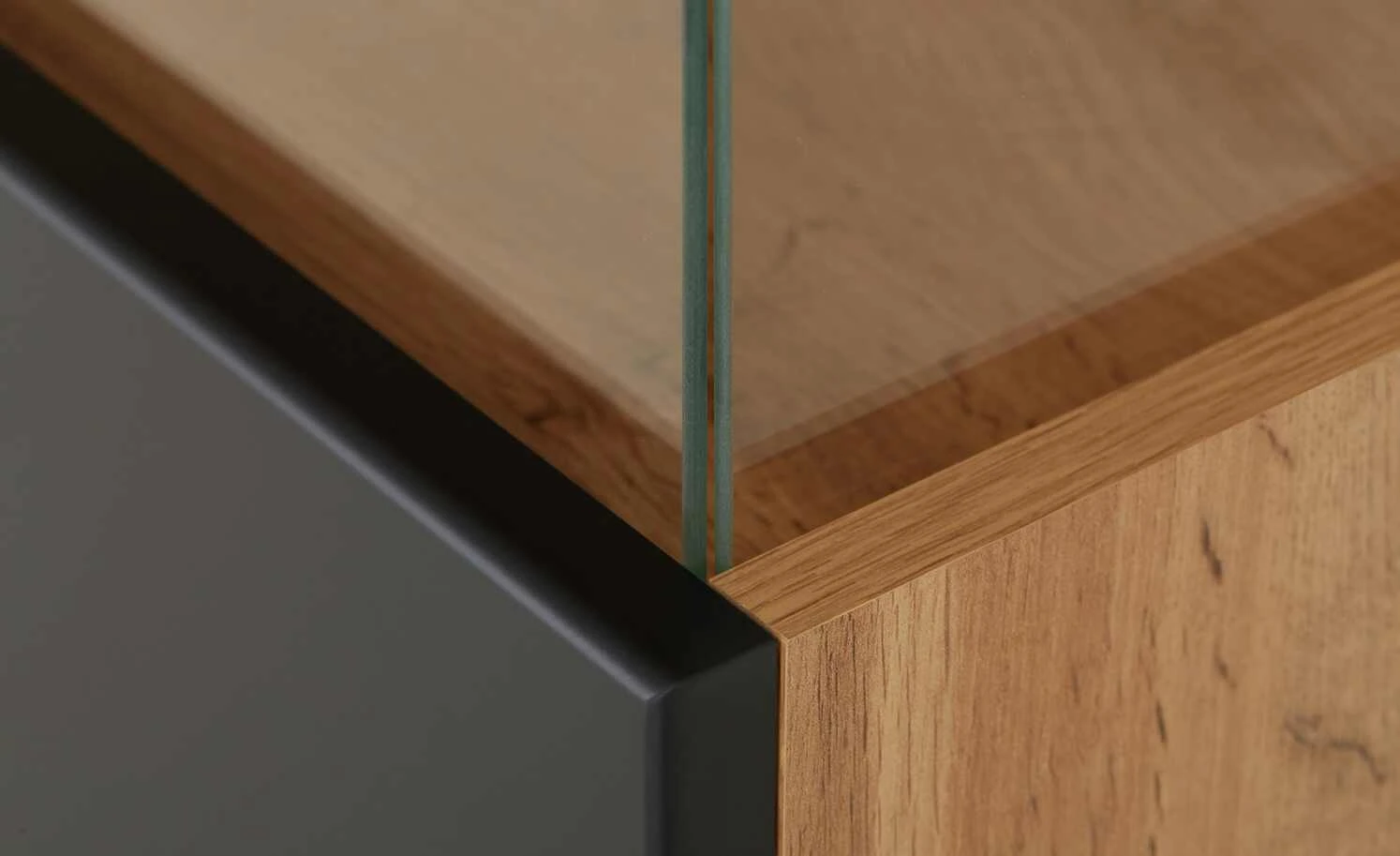 Vitrine Cortina | Schwarz / Eiche Altholz (Nachbildung) 8 Vitrine Cortina | Schwarz / Eiche Altholz (Nachbildung) – Bild 8