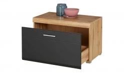 Lowboard klein Cortina | Eiche Altholz (Nachbildung) / Schwarz -Komm Store 13207054 3 202207042232