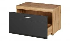 Lowboard klein Cortina | Eiche Altholz (Nachbildung) / Schwarz -Komm Store 13207054 4 202207042232