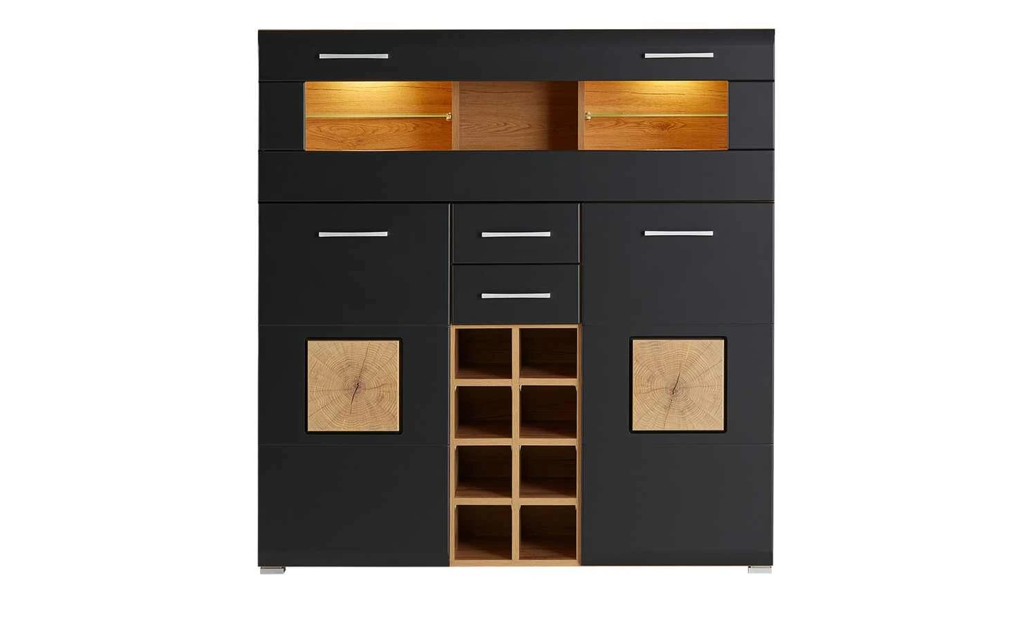Barschrank Cortina | Eiche Altholz (Nachbildung) / Schwarz 9 Barschrank Cortina | Eiche Altholz (Nachbildung) / Schwarz – Bild 9