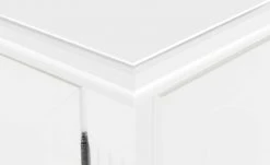 maison bleue Highboard Petit Chalet | Weiß mit Glasboden -Komm Store 13230154 16 202207111247