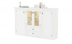 maison bleue Highboard Petit Chalet | Weiß mit Glasboden -Komm Store 13230154 3 202207111247