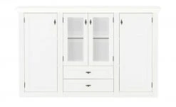 maison bleue Highboard Petit Chalet | Weiß mit Glasboden -Komm Store 13230154 5 202207111247