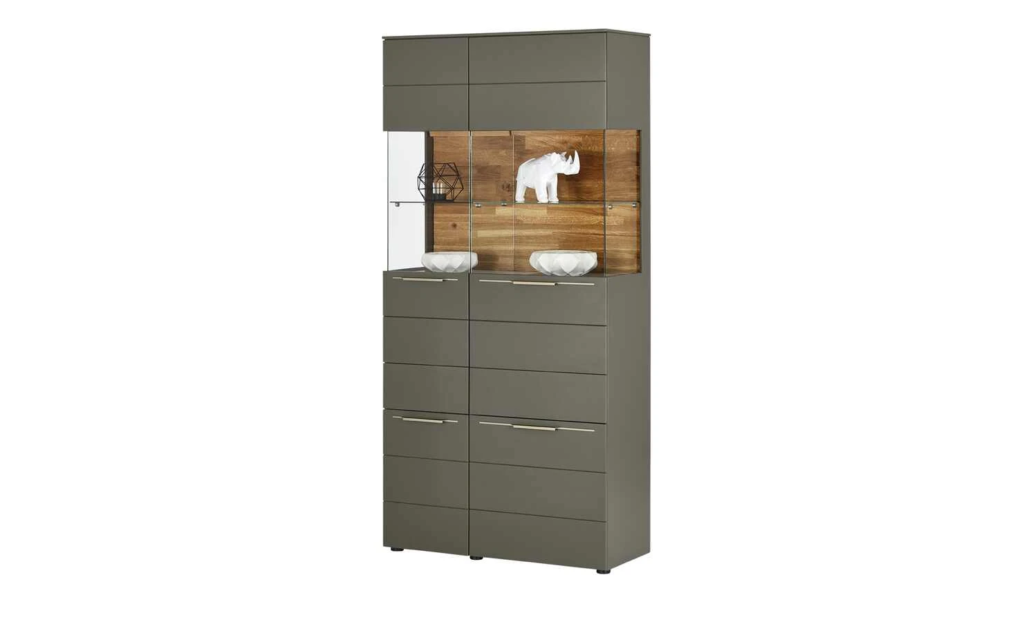 Berger & Rath Vitrine Claro | Londra (Hellgrau) Sichtbare Rückwand: Wildeiche mit Glaseinlegeböden 8 Berger & Rath Vitrine Claro | Londra (Hellgrau) Sichtbare Rückwand: Wildeiche mit Glaseinlegeböden – Bild 8