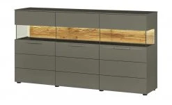 Berger & Rath Sideboard Claro | Londra (Hellgrau) Sichtbare Rückwand: Wildeiche gesandstrahlt -Komm Store 13230886 11 202103051240