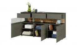 Berger & Rath Sideboard Claro | Londra (Hellgrau) Sichtbare Rückwand: Wildeiche gesandstrahlt -Komm Store 13230886 5 202103051240