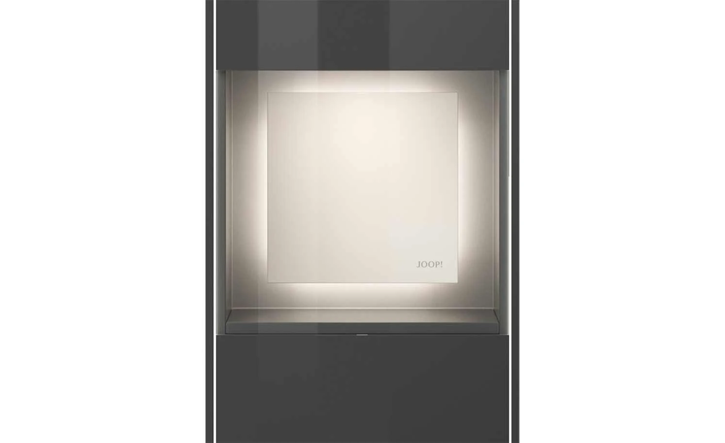 JOOP! Vitrine Gloss Cubic | Schiefer-Grau Ja Edelstahl 3 JOOP! Vitrine Gloss Cubic | Schiefer-Grau Ja Edelstahl – Bild 3