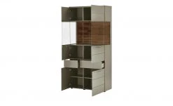 Berger & Rath Vitrine Claro | Londra (Hellgrau) Sichtbare Rückwand: Wildnussbaum ohne Glaseinlegeböden -Komm Store 13231641 11 202108121318