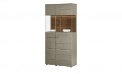 Berger & Rath Vitrine Claro | Londra (Hellgrau) Sichtbare Rückwand: Wildnussbaum ohne Glaseinlegeböden -Komm Store 13231641 5 202108121318