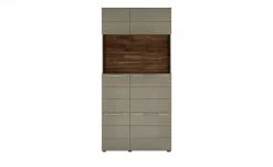 Berger & Rath Vitrine Claro | Londra (Hellgrau) Sichtbare Rückwand: Wildnussbaum ohne Glaseinlegeböden -Komm Store 13231641 7 202108121318